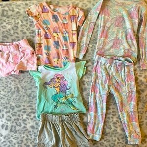 Toddler girls 2t bundle pjs pajamas The childrens place Carters etc princess